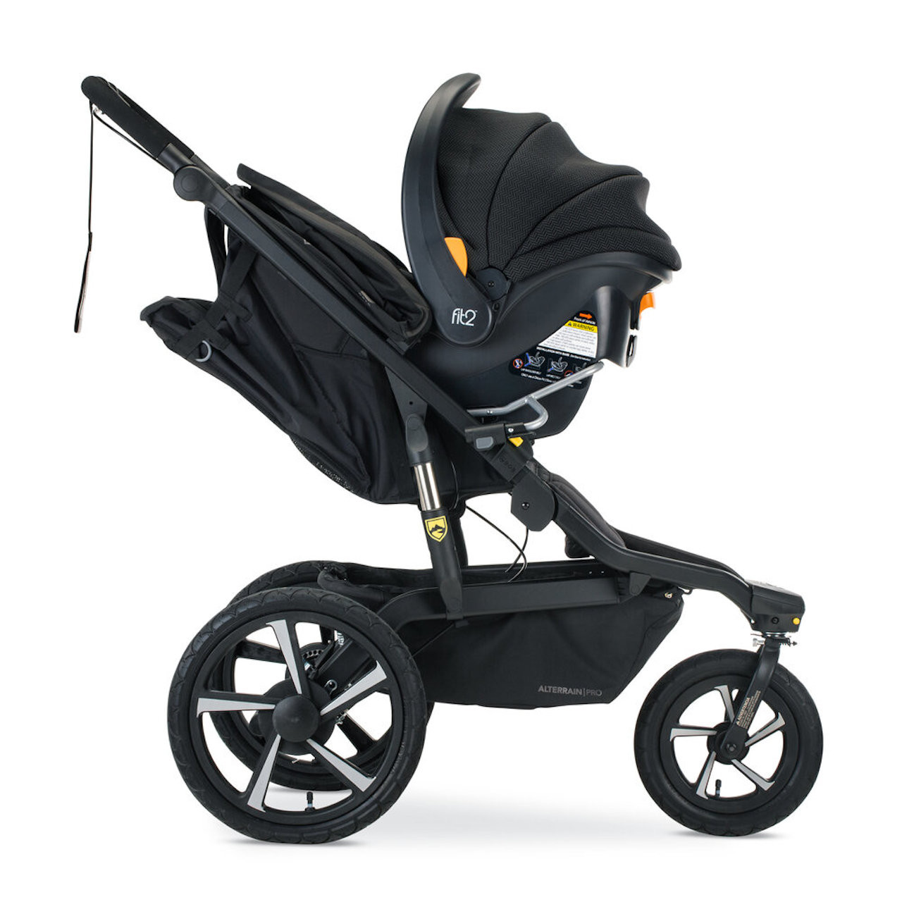2020 BOB Single Infant Car Seat for Chicco - Installed on Stroller (side view)