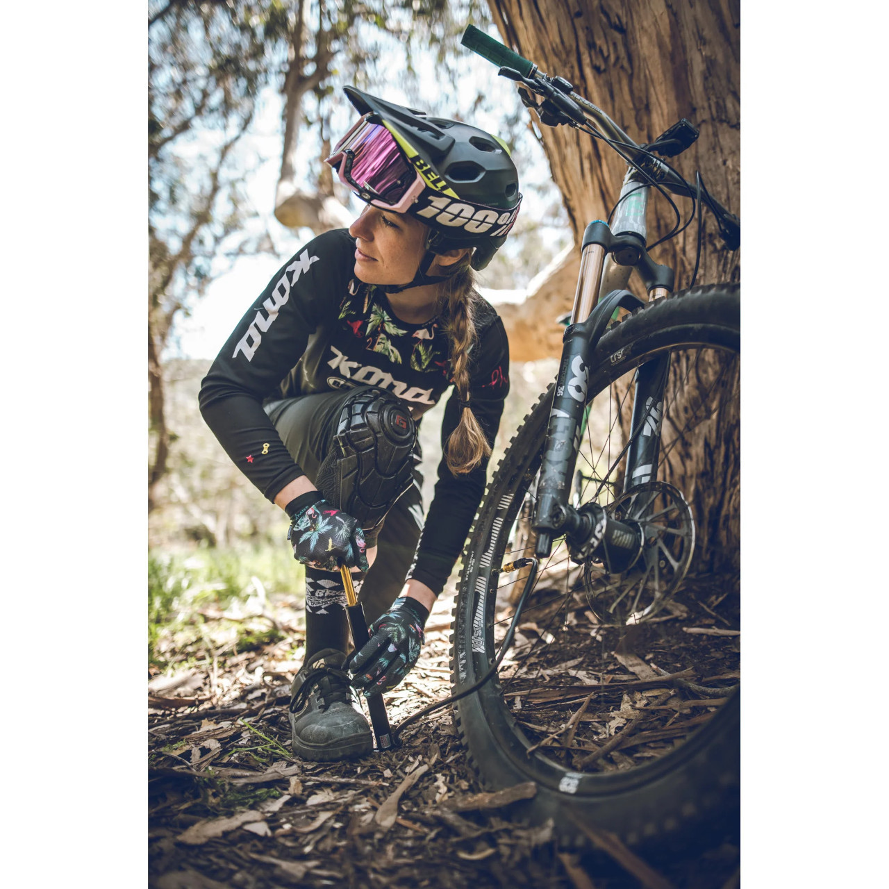 Lezyne Micro Floor Drive HV Pump in use