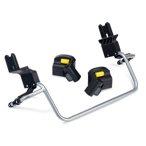 BOB Gear Infant Car Seat Adapter - UPPAbaby (angled view + adapters)